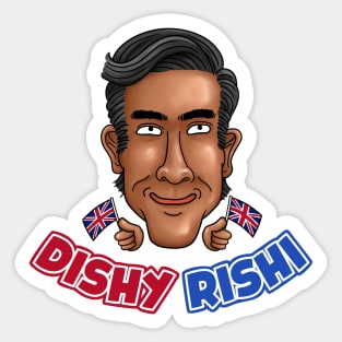 Dishy Rishi Sunak British Flag Sticker